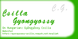 csilla gyongyossy business card