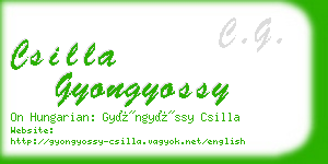 csilla gyongyossy business card